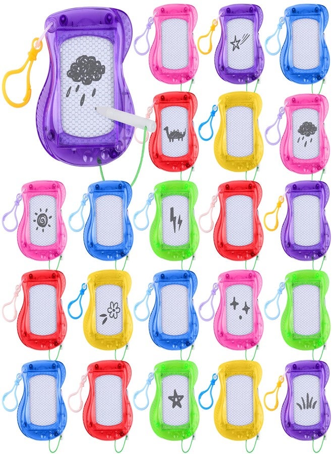 Aodaer 36 Pieces Mini Magnetic Drawing Board with Pen 4 Inch Backpack Keychain Clip Drawing Boards Erasable Doodle Board Sketch Pad Drawing Tablet for Birthday Gifts Car Trip Educational Toys - Image 1